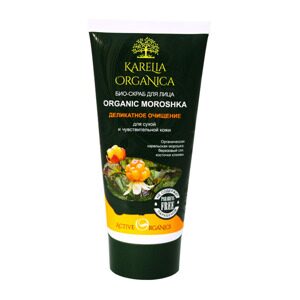 Био-скраб для лица Organic Moroshka Деликатное очищение для сухой и чувствительной кожи Karelia Organica